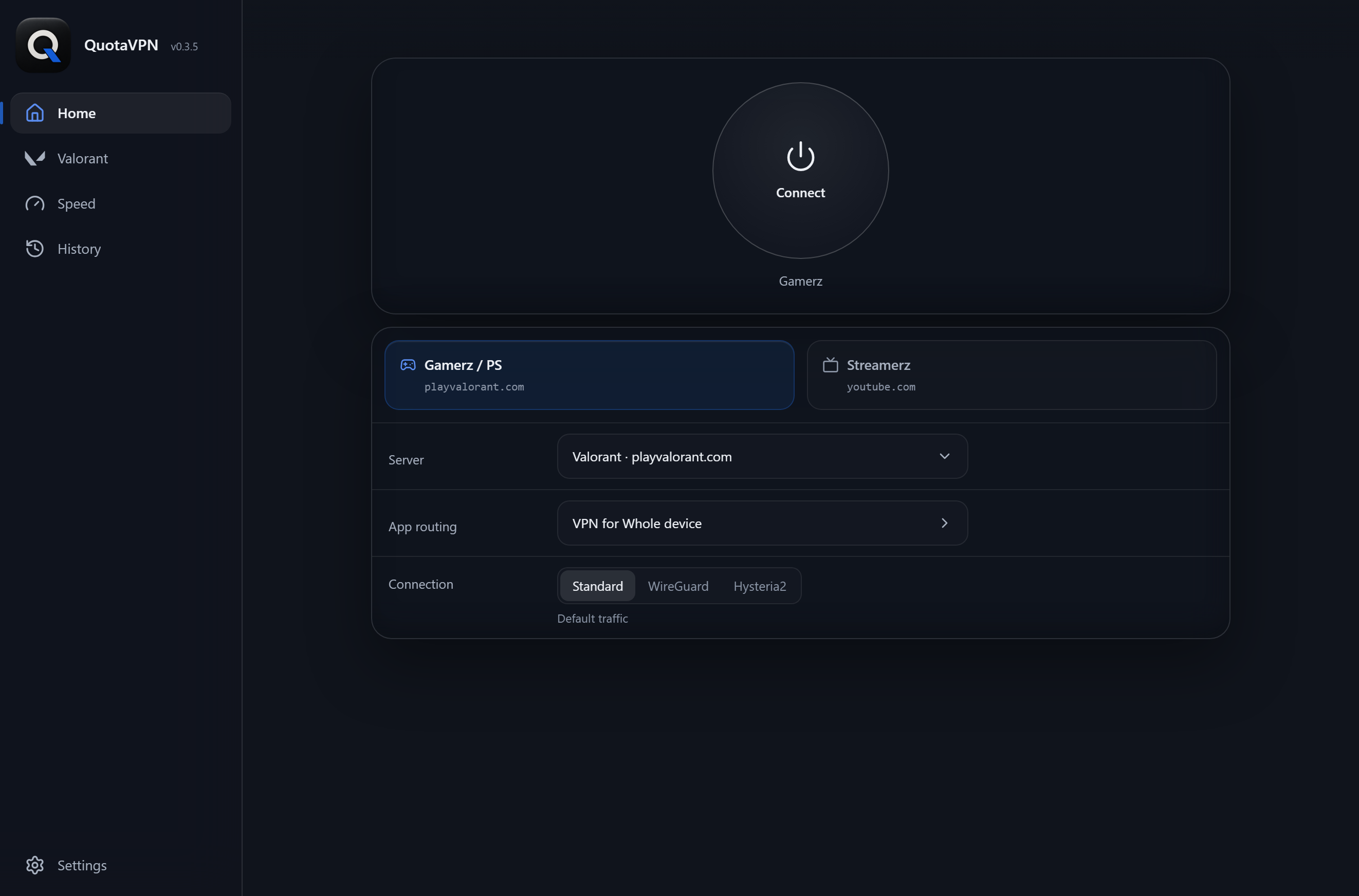 QuotaVPN for Windows